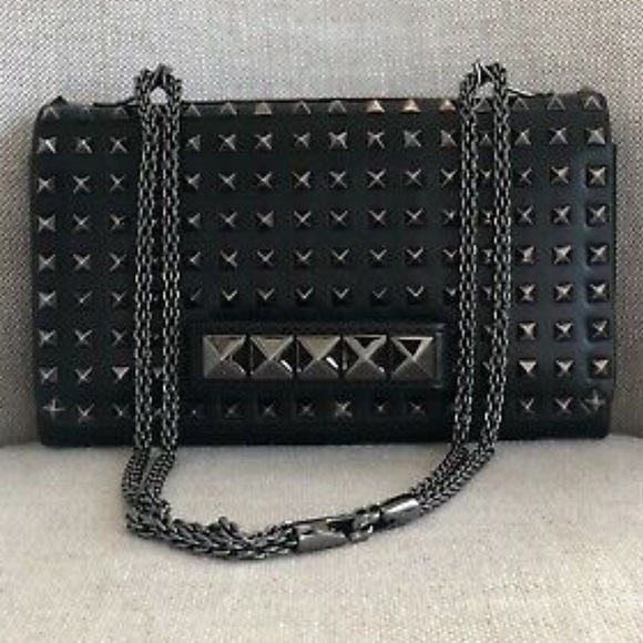 Valentino Va Va Voom rockstud noir black clutch - Picture 11 of 13